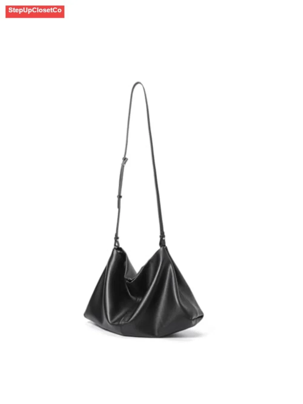 Minimalist Soft Leather Tote Bag Shoulder Purse with Adjustable Strap for Work